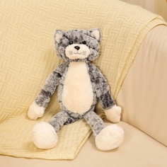 Мягкая игрушка Кот, 50 см, серый No Brand