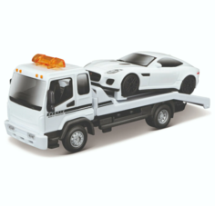 Машина-эвакуатор BBURAGO 1/43 STR FIRE Flatbed Transport Asst с 1-й машинкой
