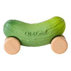 Машинка прорезыватель для зубов OLI&CAROL Pepino the Cucumber на деревянных колесах