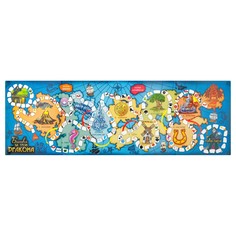 Настольная игра 3 в 1 "Битва за трон дракона": игра-ходилка, викторина, фанты, 19 х 28 см Гелий