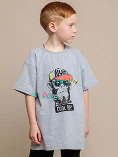 Футболка Batik для мальчика (032_ОС24), размер 128, цвет светло-серый меланж Батик