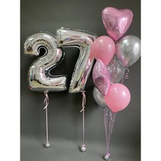Набор шаров с гелием 174 с цифрами 27 No Brand