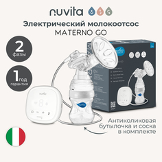 Молокоотсос электрический двухфазный Nuvita Materno Go 1282М с бутылочкой 150 мл