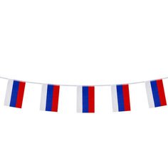 Гирлянда из флагов России, длина 5 м, 10 прямоугольных флажков 20х30 см, BRAUBERG/STAFF, 5