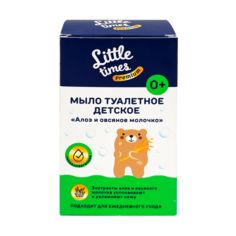 Детское мыло Little Times алое и овсяное молочко 90 г