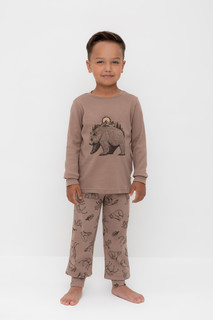 Пижама детская CROCKID К 1044, коричневый, 110, 1 шт.
