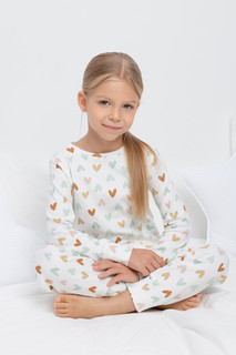 Пижама детская CROCKID К 1044, белый, 128, 1 шт.