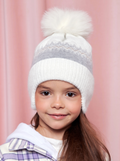 Шапка детская Marhatter MGU11644/2, серо-белый, 50-52