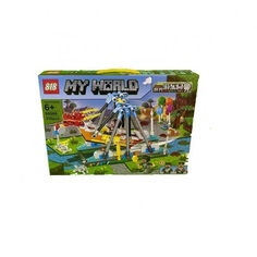 Конструктор MyWorld Minecraft Парк аттракционов - лодка 335 дет No Brand