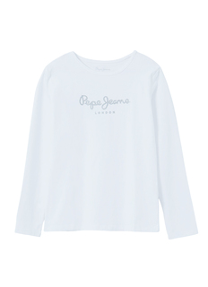 Лонгслив Pepe Jeans для девочек, размер 16, белый, PG501364*800*16