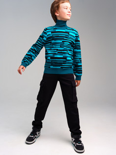 Свитер детский PlayToday 32411328, черный, синий, 170