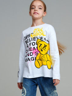 Лонгслив детский PlayToday 32421259, белый, 164