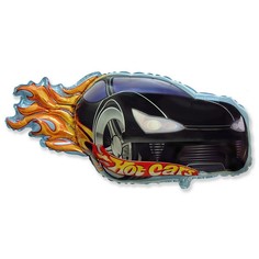 Шар фольгированный Flexmetal Черная тачка, фигура с гелием, 79 см