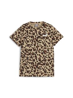 Футболка Puma Ess+Animal Aop Tee G, леопардовый, 140