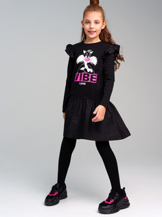 Платье детское PlayToday 32441020, черный, 140