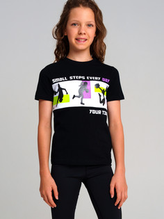 Лонгслив детский PlayToday 22427036, черный, 140