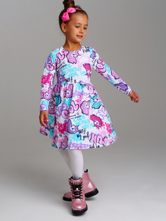 Платье детское PlayToday 32422035, разноцветный, 104