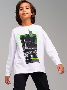 Лонгслив детский PlayToday 32411284, белый, 140