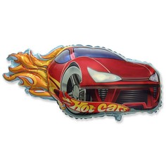 Шар фольгированный Flexmetal Красная тачка, фигура с гелием, 79 см