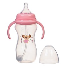 Бутылочка для кормления, ШГ O50мм,300 мл, +6мес., цвет розовый Mum&Baby