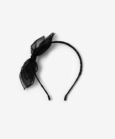 Ободок чёрный с декором из сетки для девочки Gulliver, One size, 224GPGA1801