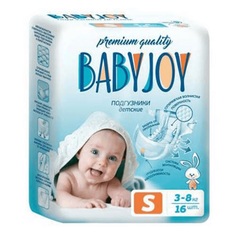 Подгузники BabyJoy S (3-8 кг )16 шт