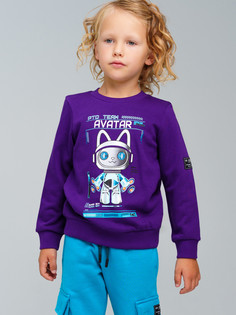 Свитшот детский PlayToday 32412091, сиреневый, 122