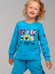 Свитшот детский PlayToday 32412142, голубой, 110