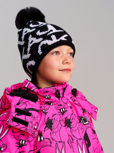 Шапка детская PlayToday 32421509, черный, белый, 56