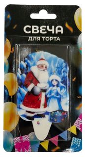 Свеча для торта Дедушка мороз 5 х7 см No Brand
