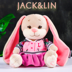 Мягкая игрушка Maxitoys JACK&LIN плюшевая зайка голубой X-JL-03202304-20
