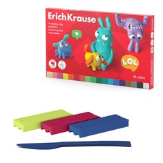 Пластилин 18 цветов, 324 г, ErichKrause Jolly Friends, со стеком