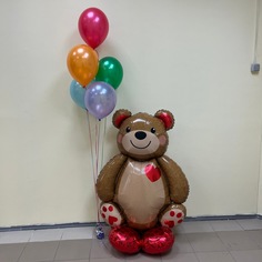 Набор шаров с гелием 516 - Мишка No Brand