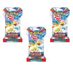 Настольная игра Nintendo Pokemon TCG 3 бустера Покемон Obsidian Flames картон английский