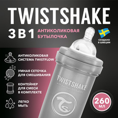 Детская антиколиковая бутылочка для кормления Twistshake, 260 мл, от 2+ мес.