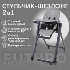 Стульчик для кормления Nuovita Futuro Senso Nero (Grigio Scuro/Темно-серый)