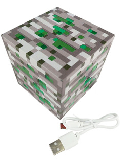 Светильник ночник Майнкрафт блок изумрудной руды Minecraft, usb, 7,5 см Star Friend