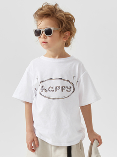 Футболка детская Happy Baby 88211, white happy , 128