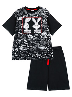 Пижама детская PlayToday 12431016, черный, 146