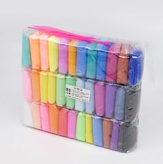 Пластилин супер легкий мягкий воздушный застывающий 36 цветов No Brand