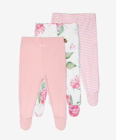 Ползунки, комплект из 3х штук мультицвет для девочки Gulliver (80-48)