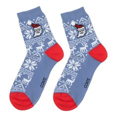 Носки детские Conte-kids New Year 23С-49СП хлопок светлый джинс р 16-18