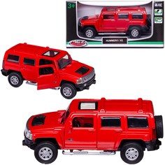 Машинка MSZ серия 1:43 Hummer H3, цвет красный, инерционный механизм, двери открываются