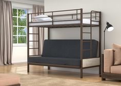 Двухъярусная кровать-диван 4 сезона 126x190 Дакар 1 Коричневый Дуб крафт