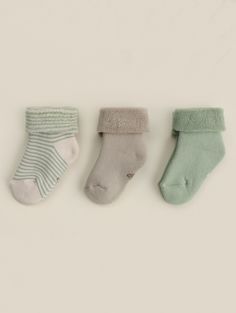 Носки детские махровые 3 пары SL Home, 10-12 см, оливковый