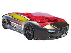 Кровать-машина Roadster Ауди Черный (Ауди Roadster), С подсветкой дна Киндер