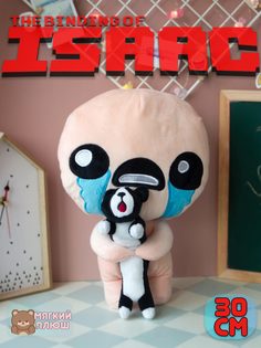 Мягкая игрушка Plush Story Айзек с котиком The Binding of Isaac