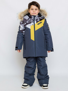 Комплект верхней одежды Batik ЛУИ 754-25з, графит-горчица, 122 Батик