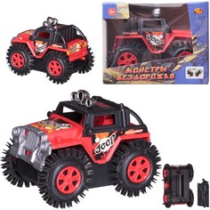 Машинка перевертыш Abtoys Монстры бездорожья синий C-00527BL/красный