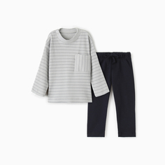 Костюм повседневный детский Крошка Я BASIC LINE, Серый, Синий, 74